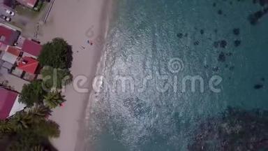 马提尼克岛和加勒比海<strong>岛屿</strong>的海滩鸟瞰图